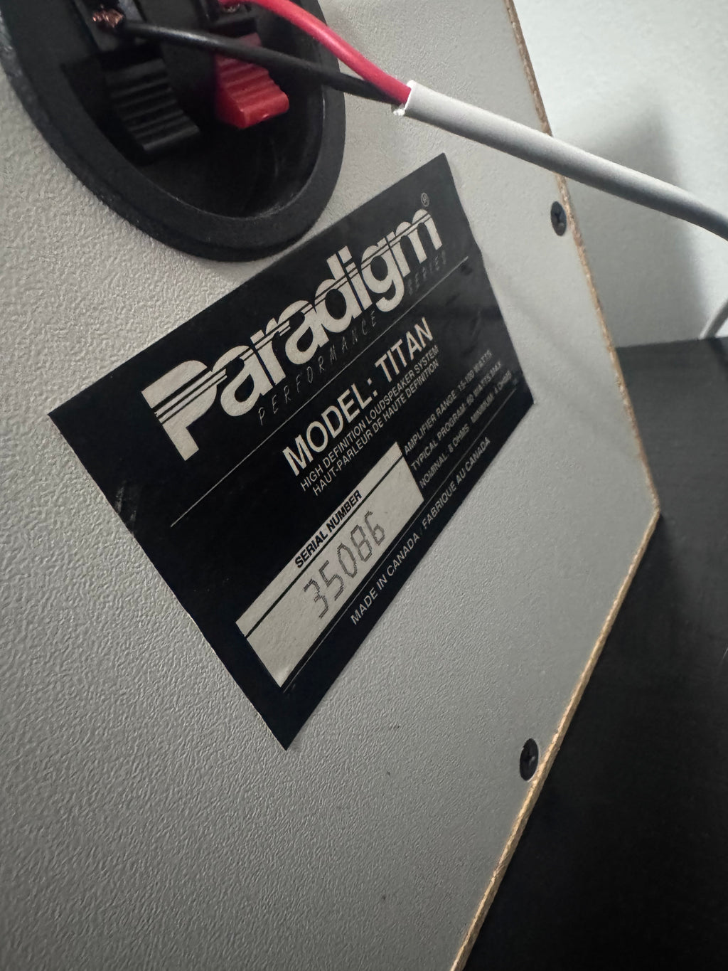 Paradigm Performance Series Titan V.1 Speakers White
