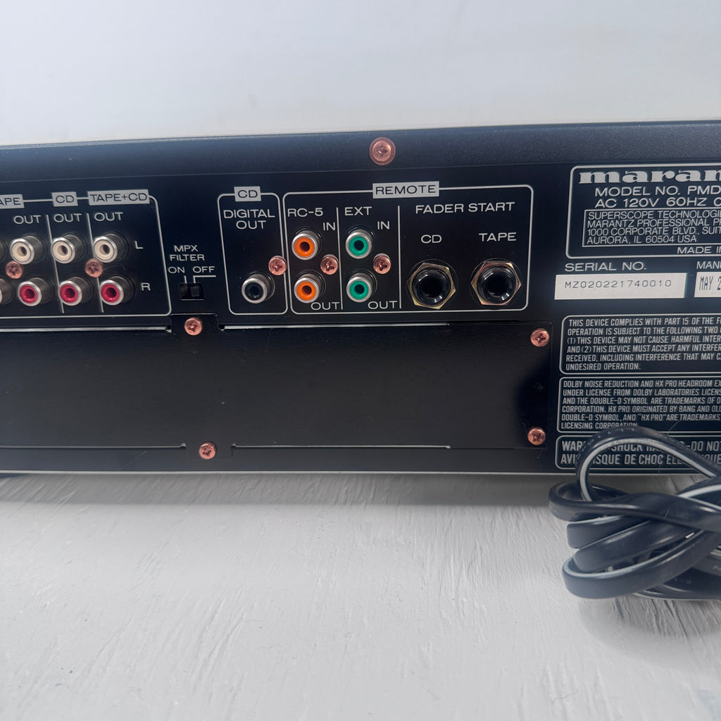Marantz PMD350 Professional CD Player & Cassette Deck