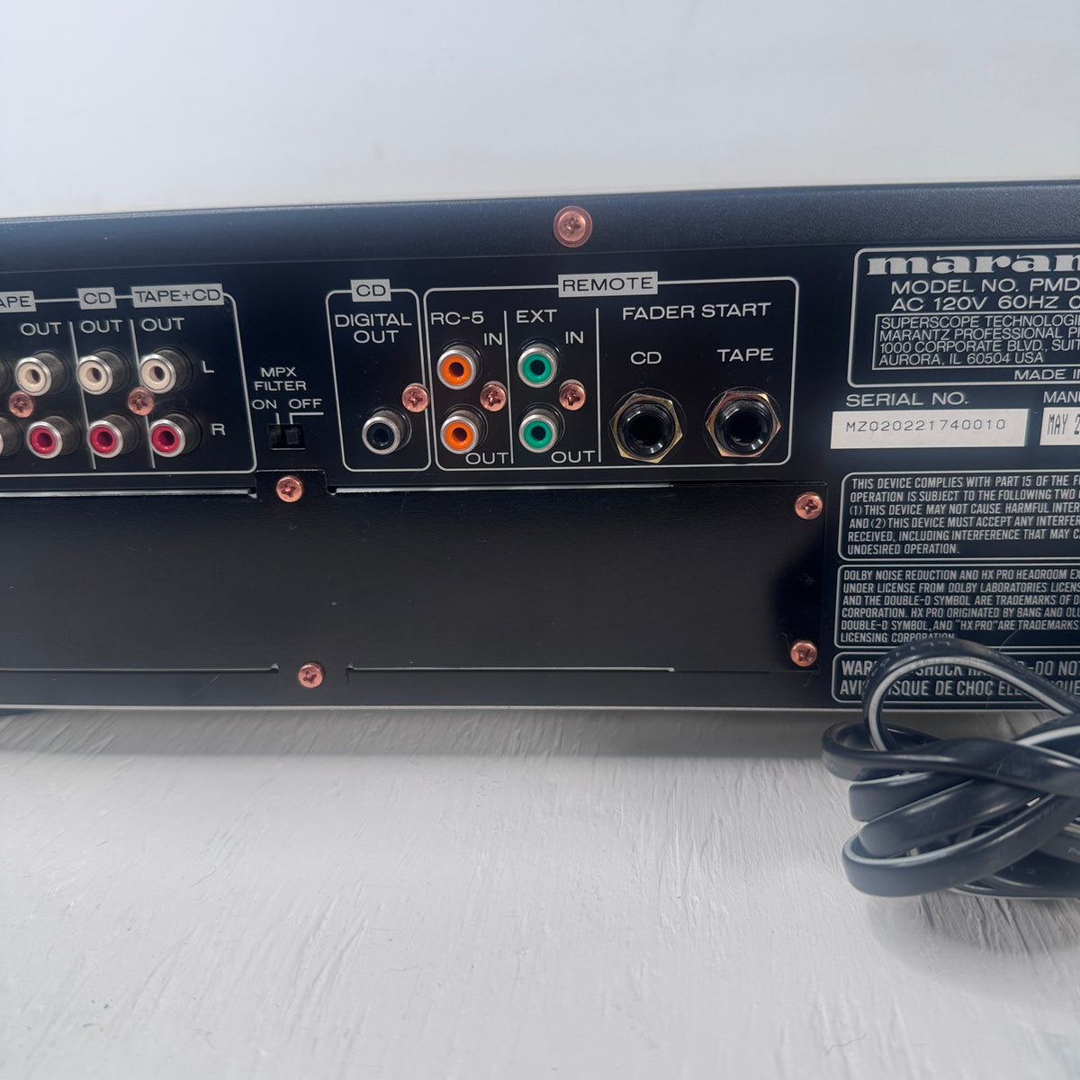 Marantz PMD350 Professional CD Player & Cassette Deck